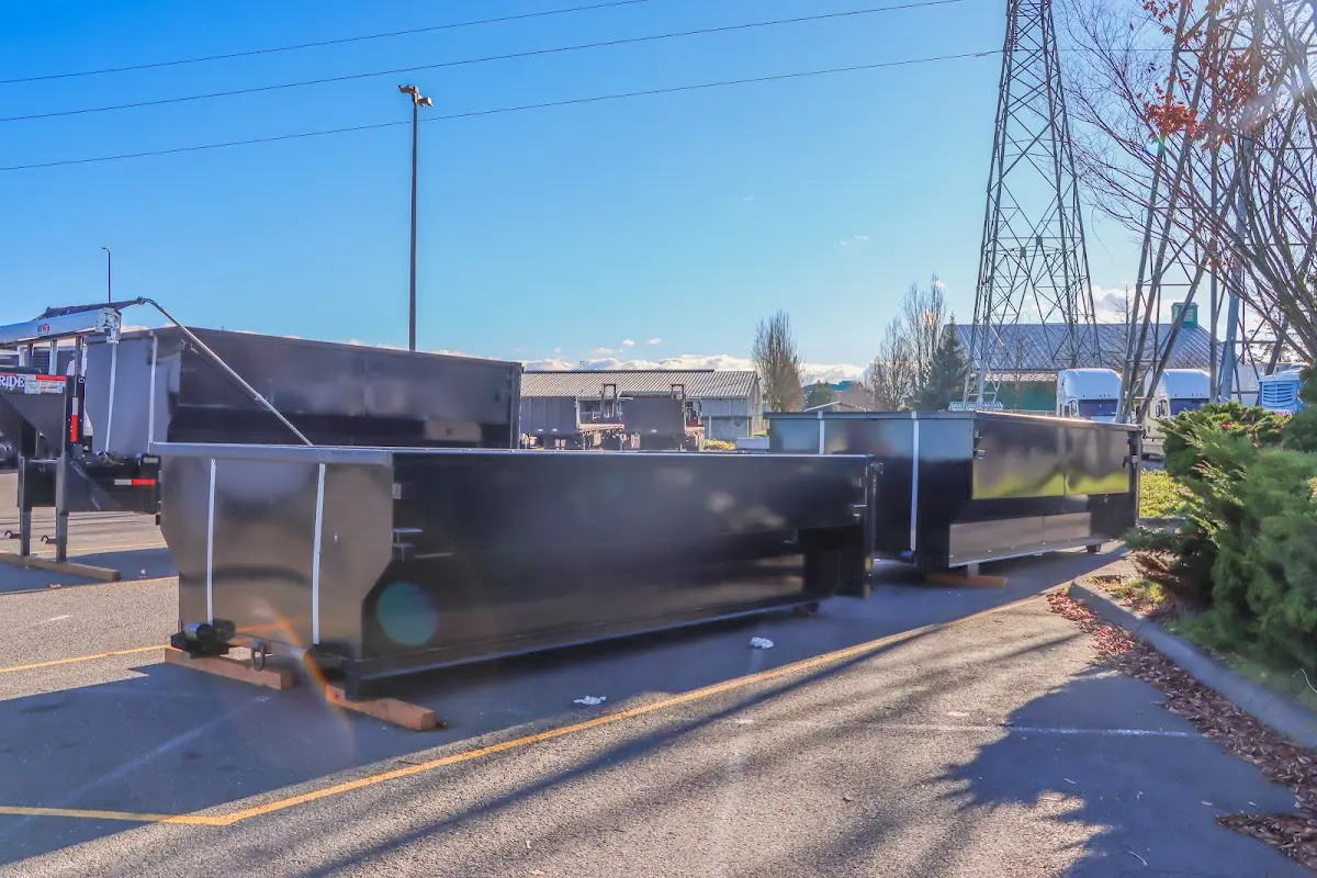 Roll-off dumpster ready for waste disposal at job site for Construction Dumpster Rental in Innsbrook